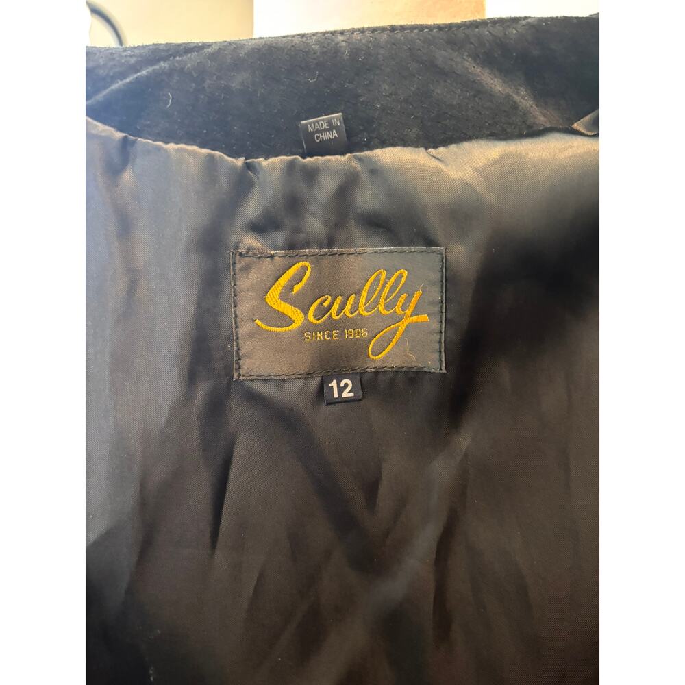 Scully Black Suede Leather Fringe Concho Western Jacket Women’s Size 12 - Picture 3 of 5